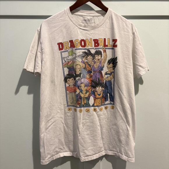 Dragon Ball Z Shirt Mens Large White Anime Graphic Goku Vegeta Piccolo Trunks - Picture 1 of 12